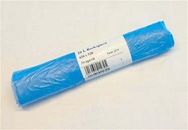 Muovisäkki PE-MD 420*520mm, 20 ltr, sininen