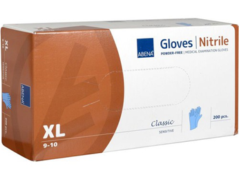 Handske nitril pud./accfri blå XL 200/FP
