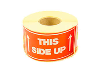 Etikett „This side up“ + Pfeil