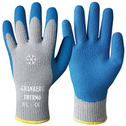 Hanske GRANBERG strikket m/latex 10 blå