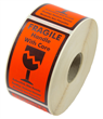 Etikett "Fragile" + symbol