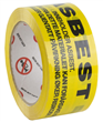 Varseltape PP133 50mmx66m gul ASBEST