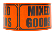 Varningstejp "Mixed goods"