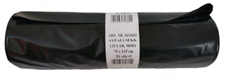 Avfallssekk 750x1150 90my sort