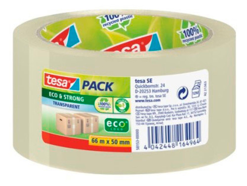 Pakketape ecoLogo 50mmx66m trans